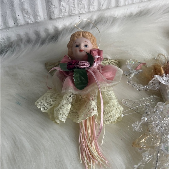 Elegant Angel Ornaments Set - Gold, Pink, White Christmas - Picture 2 of 5